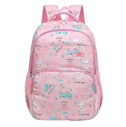 Schulrucksack Mädchen Rucksack Schule Schultasche Teenager Mädchen Damen Cute Primary School Bag Backpack Uni Rucksack Freizeitrucksack Teen Jugendliche Mädchen Groß Schulrucksack Oberstufe Mädc Rosa von Peuignao