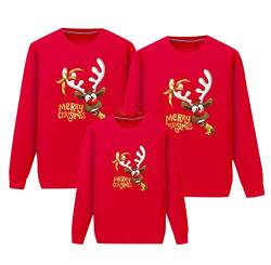 Weihnachtspulli Familie Set Weihnachtspullover Familie Familien-Weihnachtspullover Weihnachts Familien Ugly Weihnachtspullover Merry Christmas Family Pullover Pulli Weihnachten Familie Reindeer von Peuignao