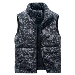 Weste Herren Outdoor Fleeceweste Herren Wattierte Weste Steppweste Winterweste Herren Gefüttert Ärmellose Jacke Fleece Weste Herren Herrenwesten Übergrößen Bodywarmer Weste Ärmellos Herren Camo 5XL von Peuignao