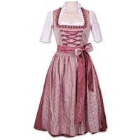 Pezzo D'oro Dirndl Mididirndl,Länge 70 cm, beerefarben, mit Balkonett-Ausschnitt, (2-teilig,Kleid mit Schürze ohne Bluse) nachhaltig produziert in Europa,leicht erweiterbar bis ca 2 Größen von Pezzo D'oro