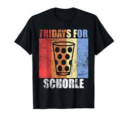 Fridays for Schorle Wein Weinschorle Pfälzer Dubbeglas T-Shirt von Pfalzpower Weinfest
