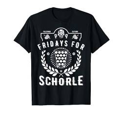 Fridays for Schorle Wein Weinschorle Pfälzer Dubbeglas T-Shirt von Pfalzpower Weinfest