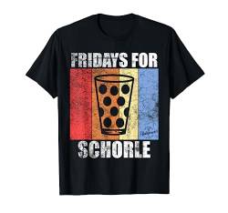 Fridays for Schorle Wein Weinschorle Pfälzer Dubbeglas T-Shirt von Pfalzpower Weinfest