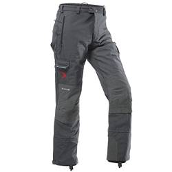 Pfanner Gladiator Hose Outdoorhose Herren Funktionshose extrem widerstandsfähig Kevlar® verstärkt Cocona® Funktionsfutter reissfest atmungsaktiv, Farbe:grau, Größe:L (kurzgr.) von Pfanner