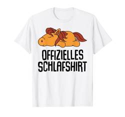 Offizielles Schlafshirt Pyjama Nachthemd Pferd Ross Geschenk T-Shirt von Pferd Pony Fun Geschenkidee Langschläfer Faulenzer