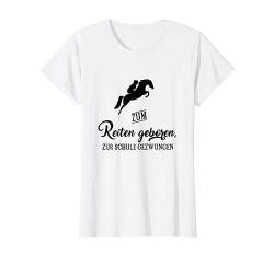 Zum Reiten Geboren Pferde Tshirt Reitsport Geschenk Mädchen T-Shirt von Pferd Reiten Tshirt für Damen & Kinder & Mädchen