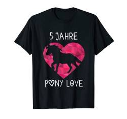 Geburtstagspferd Shirt 5 Jahre Mädels Mädchen T-Shirt Pony T-Shirt von Pferdeshirts für Mädchen Geburtstag Pony T-Shirt