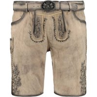 Pfundskerl Kurze Lederhose mit Stickereien und Gürtel von Pfundskerl