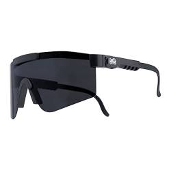 Phantom Sonnenbrille DELTA | Verspiegelt, Polarisiert für Sport (Schwarz/Schwarz) von Phantom Athletics