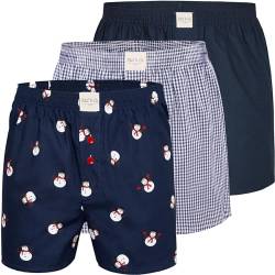 3 Phil & Co Webboxer Herren American Boxer Boxershorts Weihnachten X-Mas Santa, Farbe:Schneemann - Snowman, Grösse:L von Phil & Co. Berlin