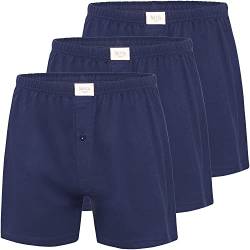 3 Stück Phil & Co Jersey Shorts Boxershorts Pant Unterhosen Herren große Größen schwarz oder blau M - 5XL, Grösse:L, Farbe:blau von Phil & Co. Berlin