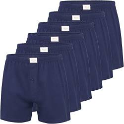 6 Stück Phil & Co Jersey Shorts Boxershorts Pant Unterhosen Herren große Größen schwarz oder blau M - 5XL, Grösse:3XL, Farbe:blau von Phil & Co. Berlin