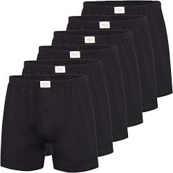 6 Stück Phil & Co Jersey Shorts Boxershorts Pant Unterhosen Herren große Größen schwarz oder blau M - 5XL, Grösse:L, Farbe:schwarz von Phil & Co. Berlin