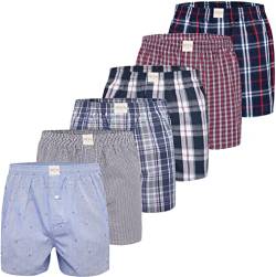 Herren Boxer Multipack Classic Checks Baumwolle Boxershorts gewebt Web Webboxer Unterhosen Phil & Co. - Mix15 - XL von Phil & Co. Berlin