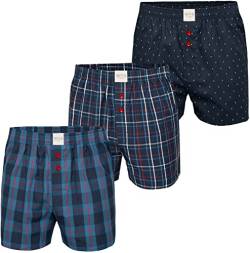 Herren Boxer Multipack Classic Checks Baumwolle Boxershorts gewebt Web Webboxer Unterhosen Phil & Co. - Set3-3XL von Phil & Co. Berlin