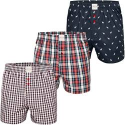 Herren Boxer Multipack Classic Checks Baumwolle Boxershorts gewebt Web Webboxer Unterhosen Phil & Co. - Set6 - XXL von Phil & Co. Berlin