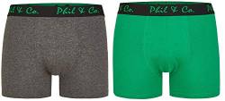 Phil & Co. Berlin 2er Pack Herren Jersey Boxershorts Boxer Trunk Short Pant Farbwahl, Grösse:XL - 7-54, Farbe:Design 04 von Phil & Co. Berlin