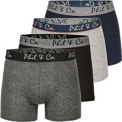 Phil & Co. Berlin 4er Pack Jersey Boxershorts Trunk Short Pant Farbwahl, Farbe:Design 08, Grösse:XL von Phil & Co. Berlin