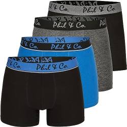 Phil & Co. Berlin 4er Pack Jersey Boxershorts Trunk Short Pant Farbwahl, Farbe:Design 13, Grösse:L von Phil & Co. Berlin