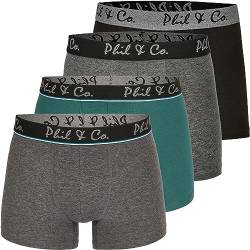 Phil & Co. Berlin 4er Pack Jersey Boxershorts Trunk Short Pant Farbwahl, Farbe:Design 14, Grösse:XL von Phil & Co. Berlin