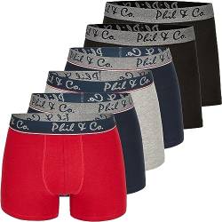 Phil & Co. Berlin 6er Pack Jersey Boxershorts Trunk Short Pant Farbwahl, Farbe:Design 06, Grösse:M von Phil & Co. Berlin