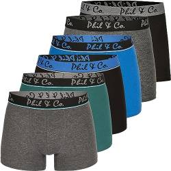 Phil & Co. Berlin 6er Pack Jersey Boxershorts Trunk Short Pant Farbwahl, Farbe:Design 22, Grösse:M von Phil & Co. Berlin