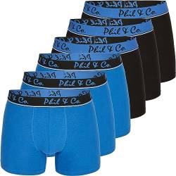 Phil & Co. Berlin 6er Pack Jersey Boxershorts Trunk Short Pant Farbwahl, Farbe:Design 25, Grösse:L von Phil & Co. Berlin