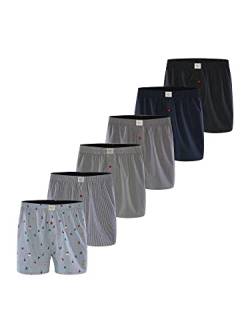 Phil & Co. Berlin Herren Boxer 6-Pack Set Boxershorts Unterwäsche Unterhose Baumwolle Shorts Webboxer Classics Größe XL von Phil & Co. Berlin