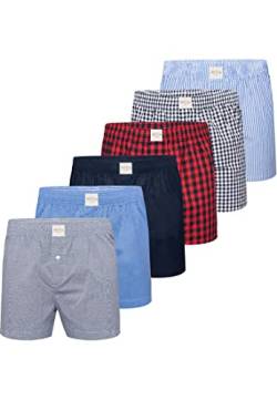 Phil & Co. Berlin Herren Boxer Boxershorts Unterwäsche Unterhose Baumwolle Shorts Webboxer 6-Pack Classics - bunt1 - Größe M von Phil & Co. Berlin