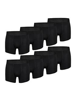 Phil & Co. Berlin Herren Boxershorts Unterwäsche Retro Pants 8-Pack Jersey - Only Black - Größe S von Phil & Co. Berlin