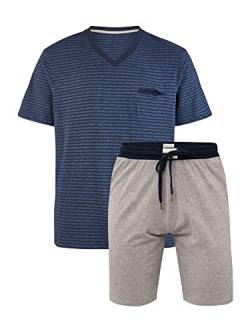 Phil & Co. Berlin Herren Pyjama 1-Pack Shorty - gestreift-grau - Größe M von Phil & Co. Berlin