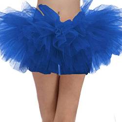 PhilaeEC Damen Tüllrock Tütü Rock Minirock 6 Lagen Petticoat Tanzkleid Dehnbaren Mini Tutu Rock Erwachsene Ballettrock Tüllrock für Party Ballett Halloween Kostüme Tanzen von PhilaeEC