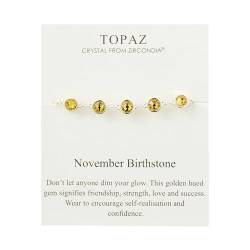 Philip Jones November Geburtsstein-Armband mit Topas-Zirkondia®-Kristallen von Philip Jones