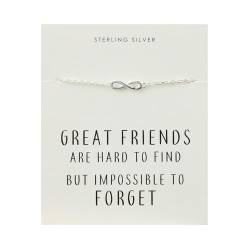 Philip Jones Sterling Silber Freundschaft Zitat Infinity Armband von Philip Jones