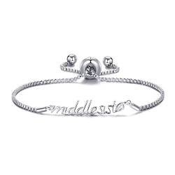 Philip Jones Versilbertes Armband der mittleren Schwester mit Zircondia®-Kristallen von Philip Jones