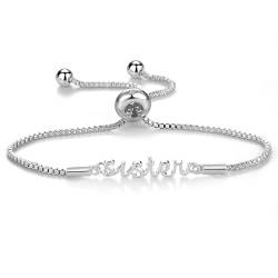 Philip Jones Versilbertes Schwesterarmband mit Zircondia®-Kristallen von Philip Jones