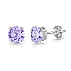 Provence-Lavendel-Ohrringe aus Sterlingsilber mit Zircondia®-Kristallen von Philip Jones