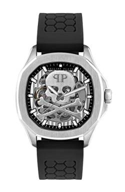 Philipp Plein Herren Analog Automatik Uhr mit Silikon Armband PWRAA0123 von Philipp Plein