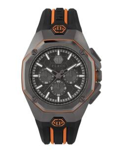 Philipp Plein Herren Uhr Analog Quarz Chrono Octagon PWTBA0523 Silikon von Philipp Plein