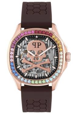 Philipp Plein PWRAA0623 Unisex-Armbanduhr Automatik Braun/Roségoldfarben von Philipp Plein