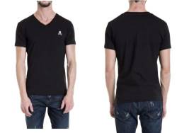 Philipp Plein Skull T-Shirt Stretch V-Neck Slim Fit Totenkopf Logo Shirt Underwear Black (XXL) von Philipp Plein