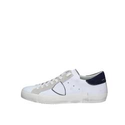 Philippe Model Sneaker Paris X In Pelle Bianca Con Dettagli Blu von Philippe Model