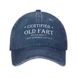 Philysonic Lustige Mütze Zertifiziert Alte Furz Hut für Männer Baseball Hüte Grafik Kappe, Marineblau, Einheitsgr��e von Philysonic