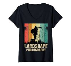 Damen Landscape Photography Retro Vintage Photographers T-Shirt mit V-Ausschnitt von Photographer Arts Gifts