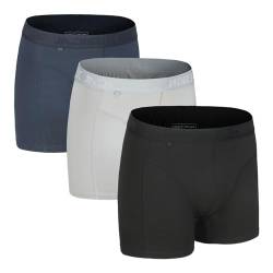 Physical Design Herren Sport Boxershort 3er Pack, Atmungsaktiv & Geruchsneutral, Sport Unterhosen Männer, Schnelltrockend (DE/NL/SE/PL, Alphanumerisch, XL, Regular, Regular, Schwarz Grau Blau) von Physical Design