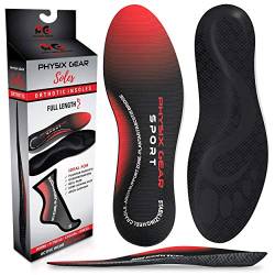 Physix Gear Schuheinlagen für Fersensporn, orthopädische Einlegesohle, Alternative zur Gel-Sohle, Komfortsohle für empfindliche Füße für Damen, Plantarfasziitis (XL) von Physix Gear Sport