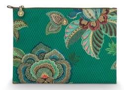 Charly Cosmetic Flat Pouch Large Cece Fiore Green 30x22x1cm von PiP Studio