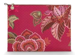 Charly Cosmetic Flat Pouch Large Cece Fiore Red 30x22x1cm von PiP Studio