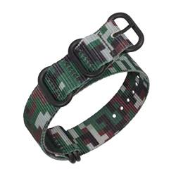PiWine Uhrenarmbänder, Uhrenarmband, 18/20/22/24/26 mm, Camouflage-Druck, Nylon-Canvas, Nato-Armband, einfaches Uhrenarmband-Zubehör (Color : Jungle Camouflage-black Clasp, Size : 18mm) von PiWine