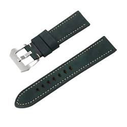 PiWine Uhrenarmbänder, Uhrenarmband, 22 mm/24 mm, rauer Stil, echtes Leder, Ersatz-Armband for Herren, bequem und wasserdicht, atmungsaktiv (Color : Type R8, Size : 22mm) von PiWine